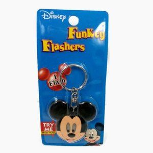 Disney Funkey NEW In Package Mickey Mouse Keyring **DOES NOT FLASH**